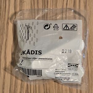 IKEA SKADIS PEGBOARD ORGANIZATION CLIPS White 2PK 003.216.14
